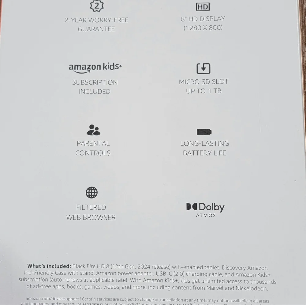 Amazon Black Fire HD 8 Kids Pro Tablet - Teal